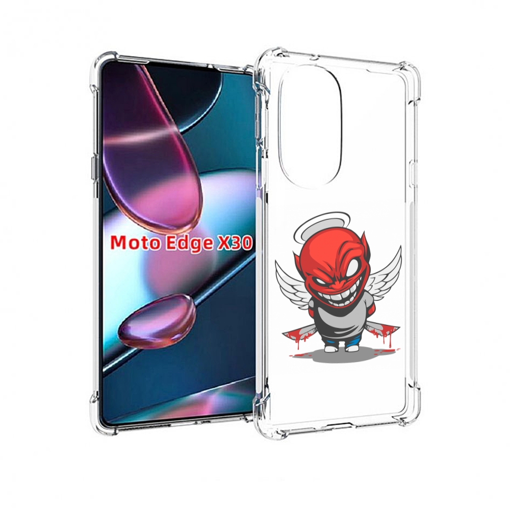 

Чехол MyPads злой-ангел для Motorola Moto Edge X30, Прозрачный, Tocco