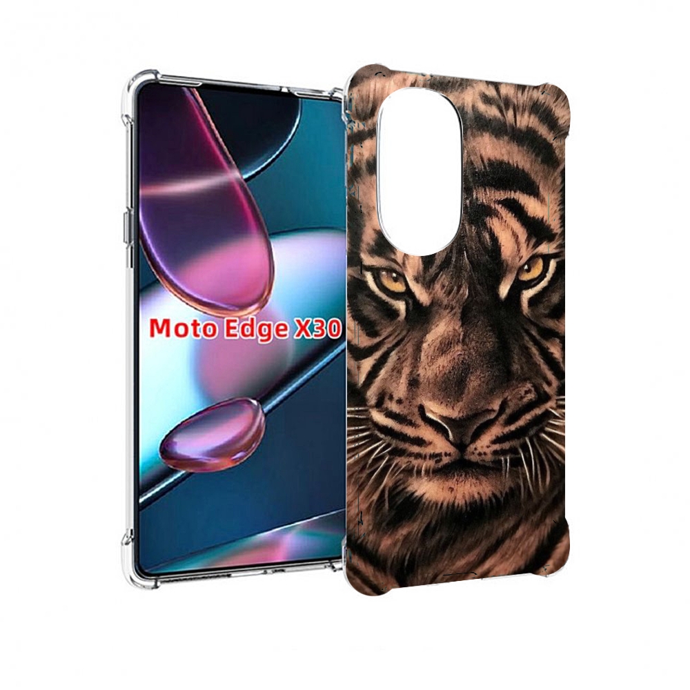 

Чехол MyPads злой-большой-тигр для Motorola Moto Edge X30, Прозрачный, Tocco