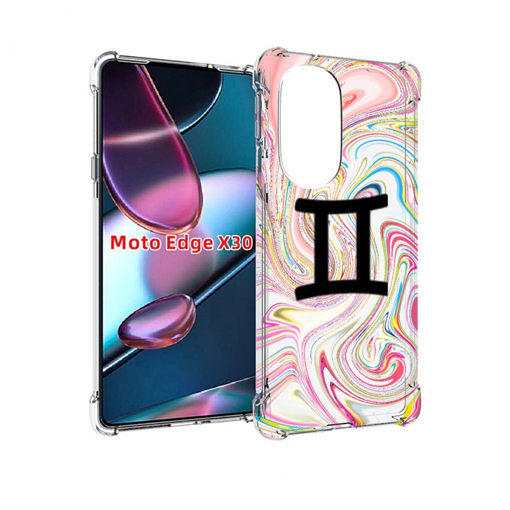 

Чехол MyPads знак зодиака близнецы 2 для Motorola Moto Edge X30, Прозрачный, Tocco