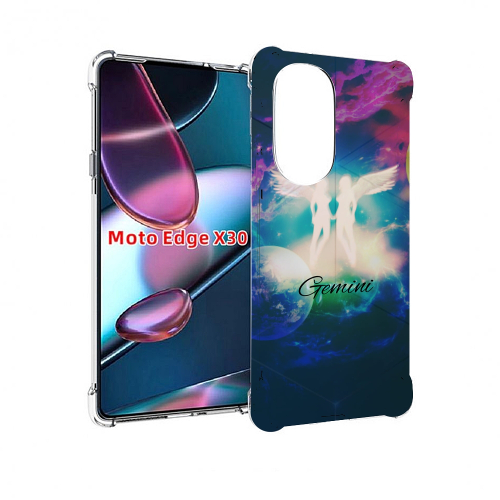 

Чехол MyPads знак зодиака близнецы 3 для Motorola Moto Edge X30, Прозрачный, Tocco