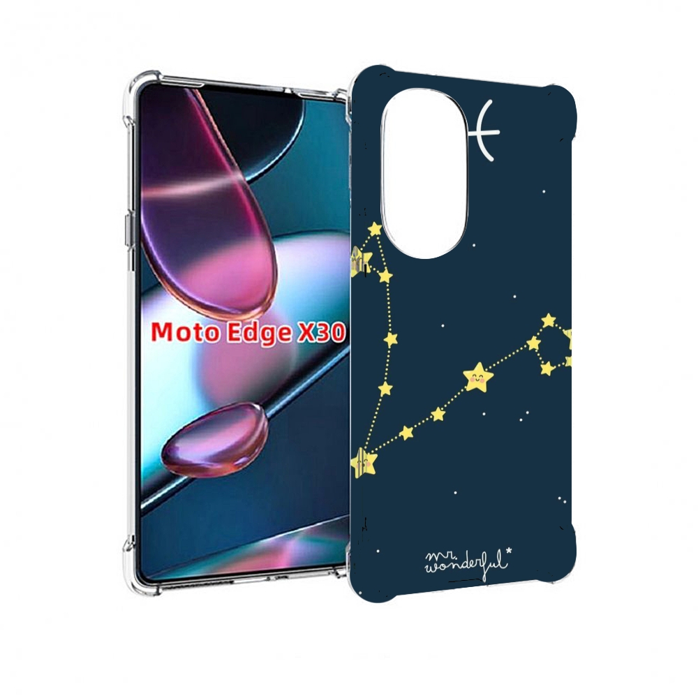 

Чехол MyPads знак зодиака рыбы 1 для Motorola Moto Edge X30, Прозрачный, Tocco