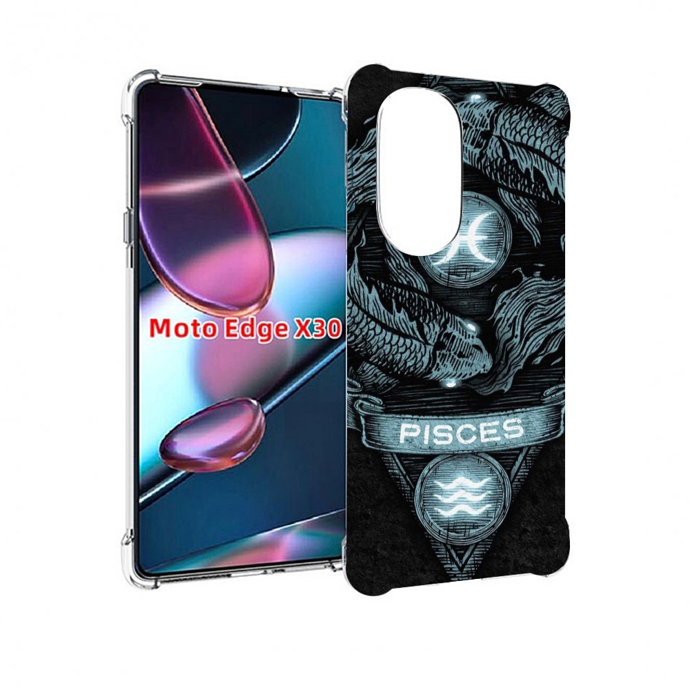 

Чехол MyPads знак зодиака рыбы 4 для Motorola Moto Edge X30, Прозрачный, Tocco