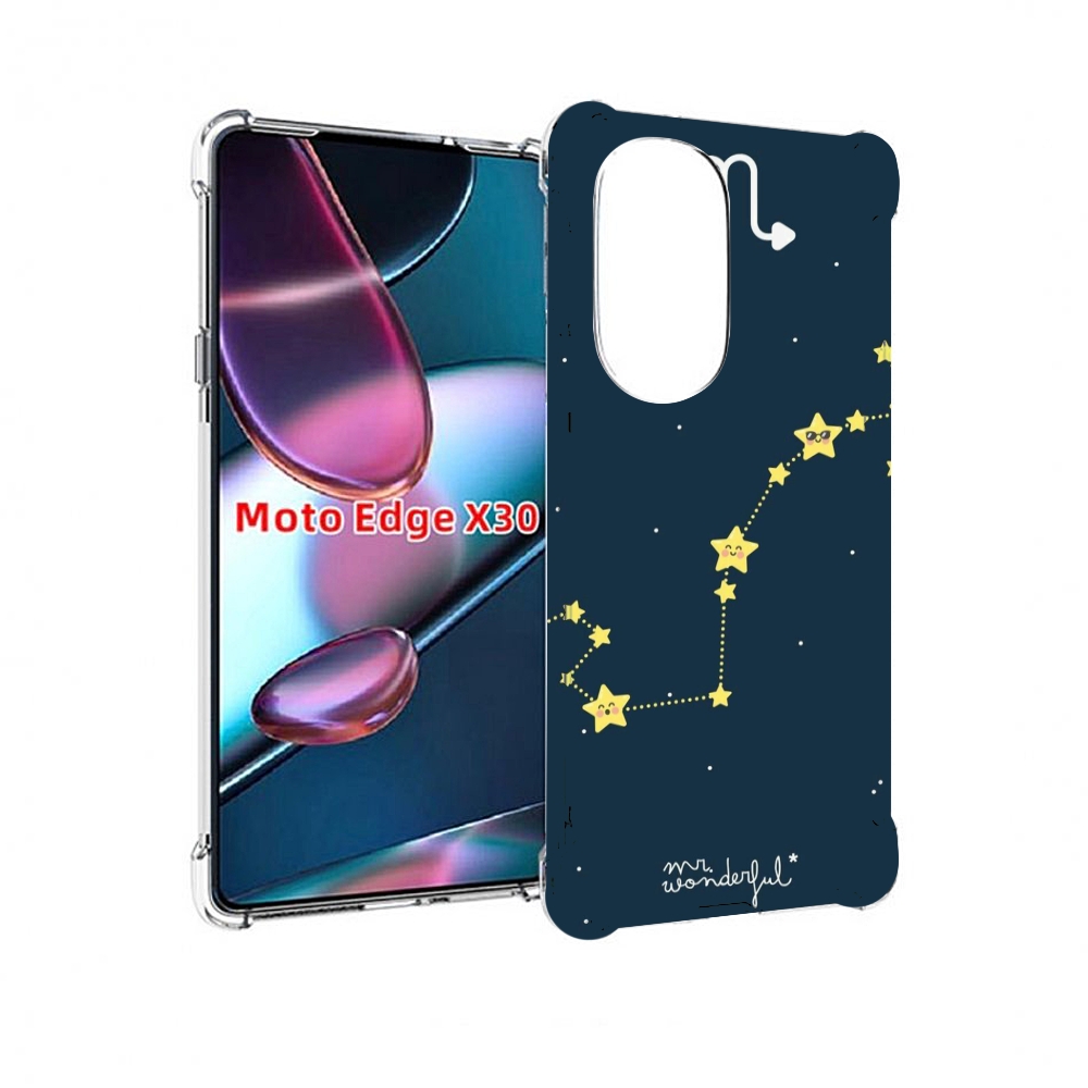 

Чехол MyPads знак зодиака скорпион 1 для Motorola Moto Edge X30, Прозрачный, Tocco