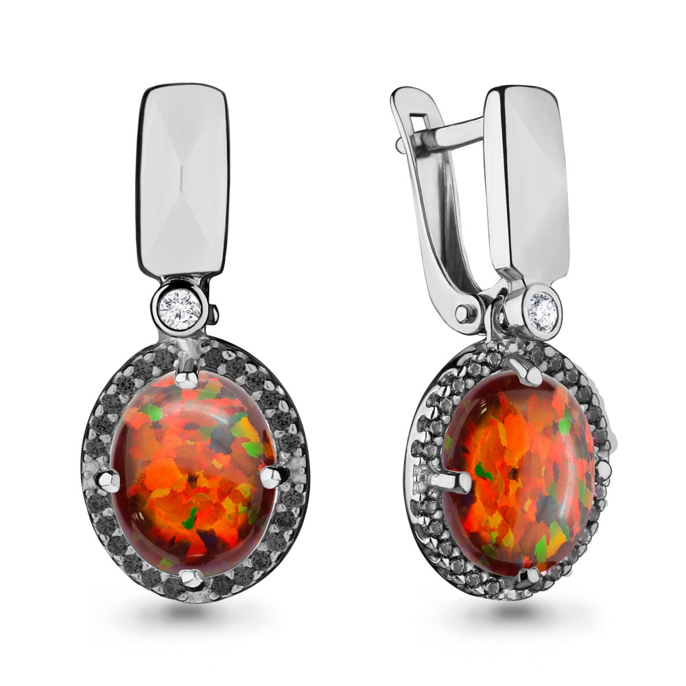 

Серьги из серебра с кристаллом Aquamarine 4498387Ч_925_р, 4498387Ч_925_р