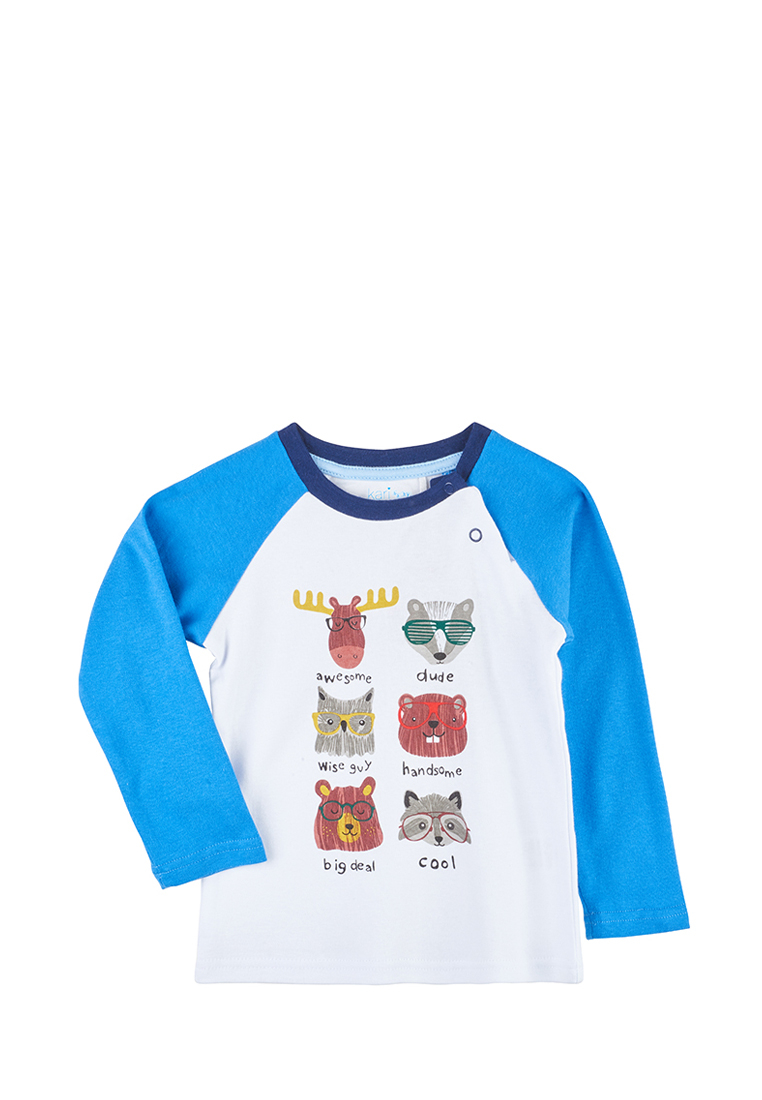 фото Лонгслив детский kari baby aw19b03203411 белый/синий р.74