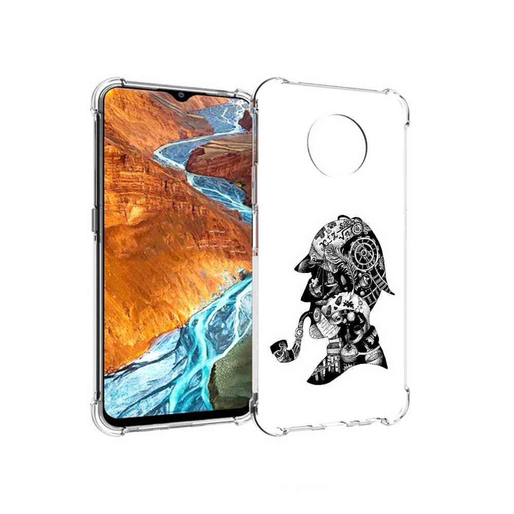 

Чехол MyPads Tocco для Nokia G300 мужчина с трубкой абстракция (PT224563.108.488), Прозрачный, Tocco