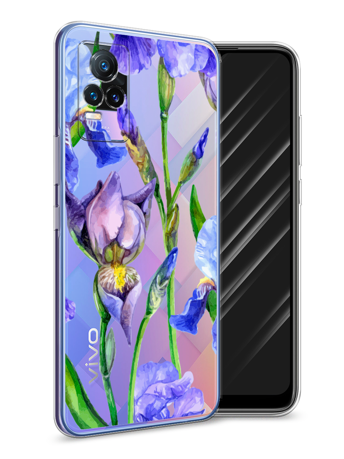 

Чехол Awog на Vivo V21e 4G "Синие ирисы", Разноцветный, 264550-8
