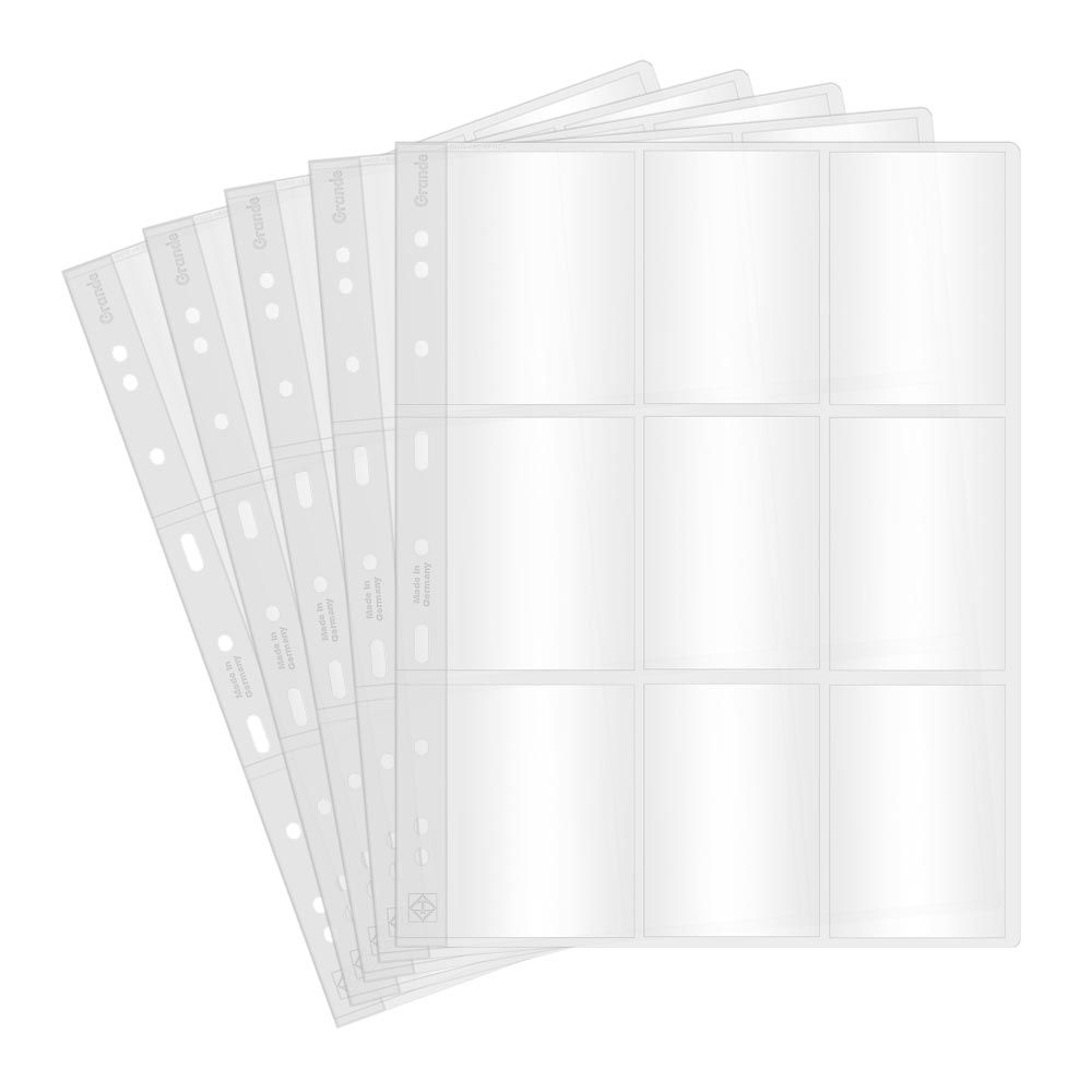 

Листы GRANDE 3/3C на 9 банкнот боны . 5 шт. Leuchtturm, #323456, Прозрачный