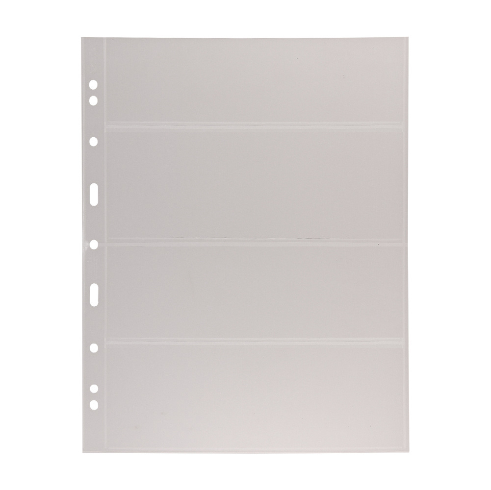 

Листы GRANDE 4C на 4 банкноты боны . 5 шт. Leuchtturm, #316329, Прозрачный
