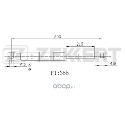 

Пружина газовая багажника Hyundai i30 II 11- ZEKKERT GF2514