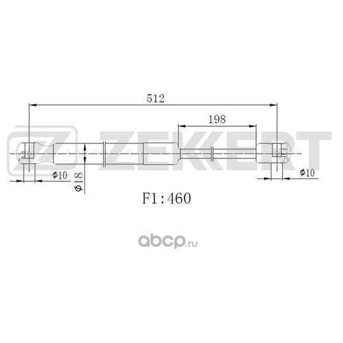 

Пружина газовая багажника Hyundai i30 08- ZEKKERT gf2515