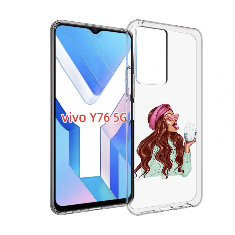 

Чехол MyPads любительница-снега женский для Vivo Y76 5G, Прозрачный, Tocco