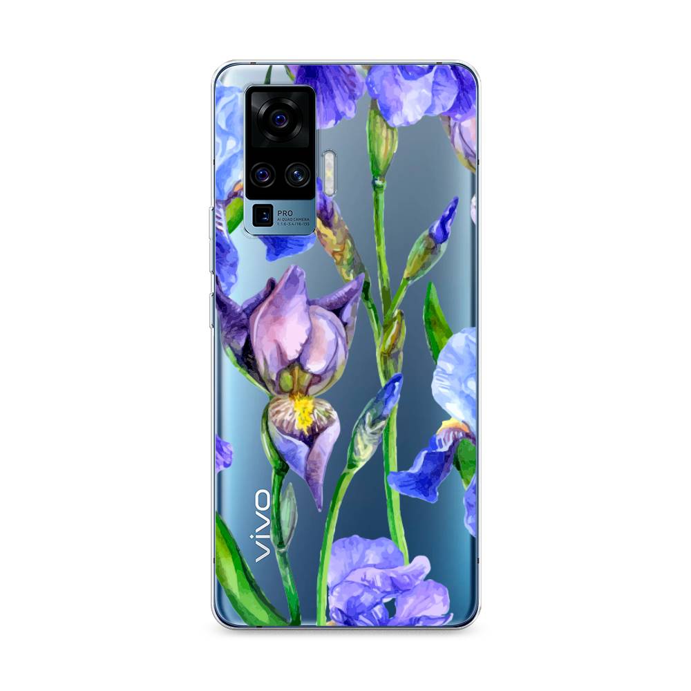 

Чехол Awog на Vivo X50 Pro "Синие ирисы", Разноцветный, 262350-8