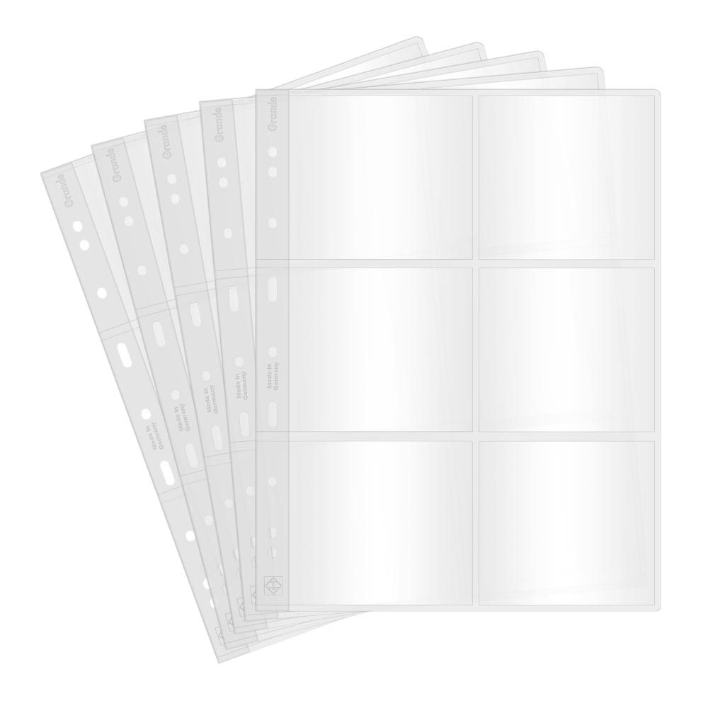 

Листы GRANDE3/2C на 6 банкнот боны . 5 шт. Leuchtturm, #316604, Прозрачный