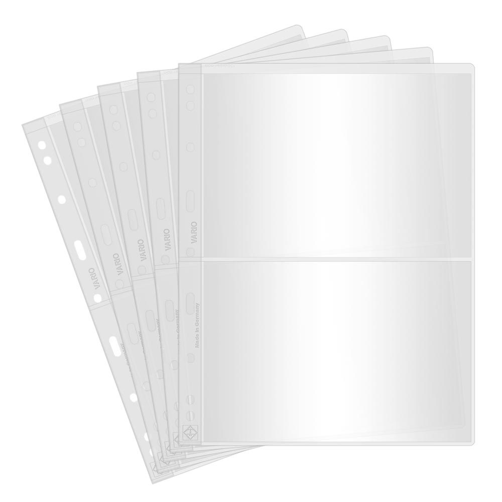 

Листы VARIO 2C на 2 банкноты боны в альбом VARIO. 5 шт. Leuchtturm, #322789, Прозрачный