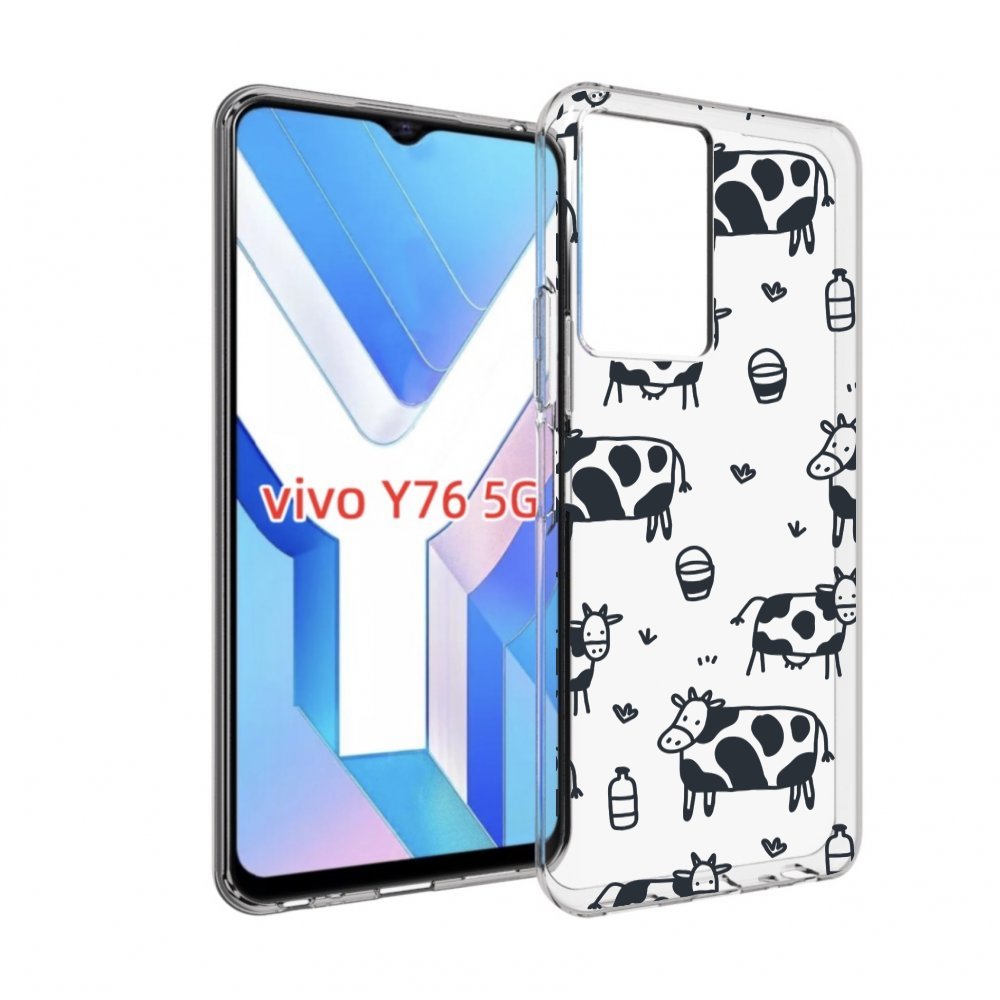 

Чехол MyPads маленькие-коровки для Vivo Y76 5G, Прозрачный, Tocco