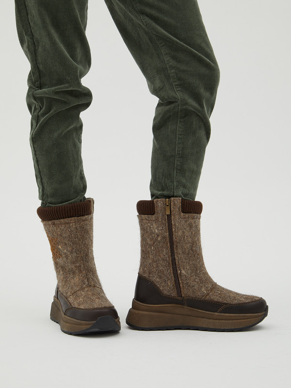 Валенки женские MAKFLY коричневые 38 RU