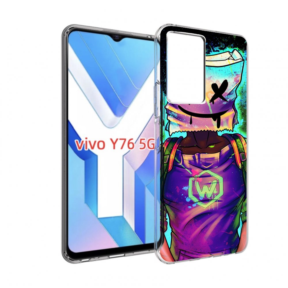 

Чехол MyPads маршмеллоу-глитч для Vivo Y76 5G, Прозрачный, Tocco