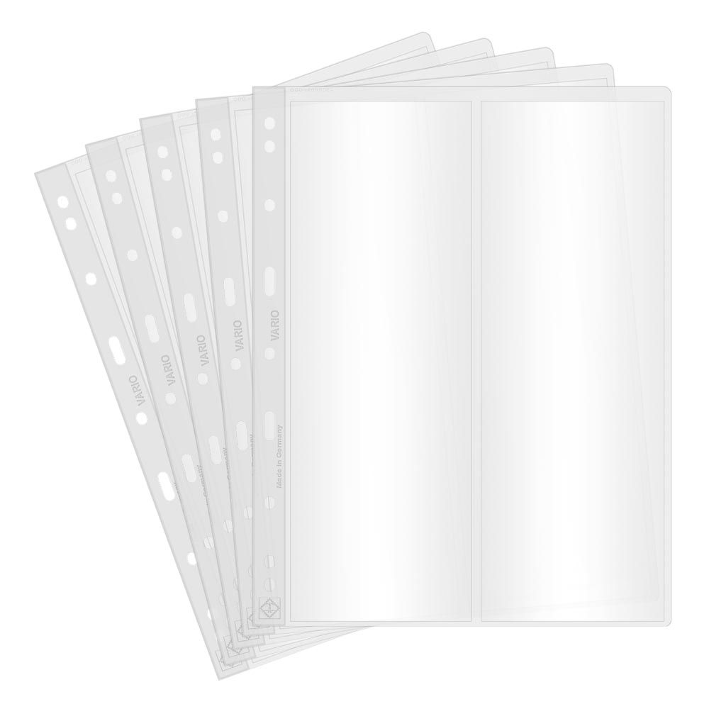 

Лист VARIO 2VC в альбом на 2 банкноты боны . 5 шт. Leuchtturm, #314737, Прозрачный
