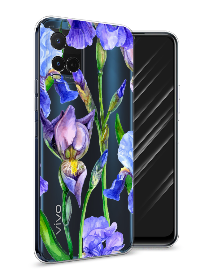 

Чехол Awog на Vivo Y21e "Синие ирисы", Разноцветный, 266350-8