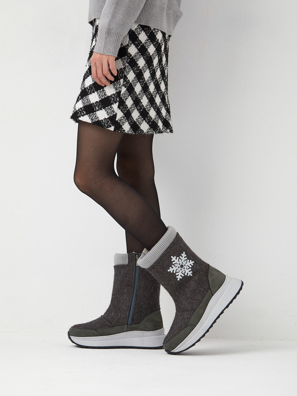 Валенки женские MAKFLY серые 39 RU