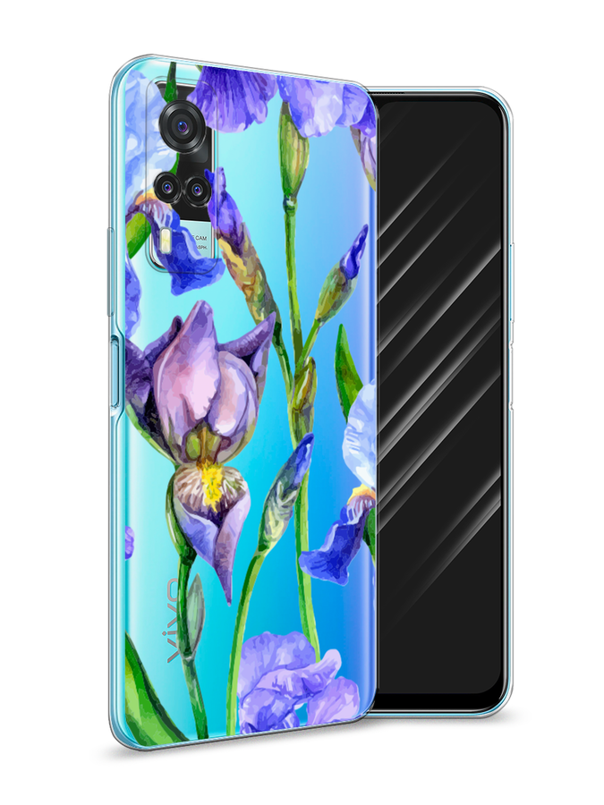 

Чехол Awog на Vivo Y31/Y53s 4G "Синие ирисы", Разноцветный, 263750-8