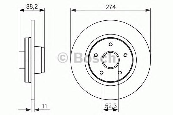 

Тормозной диск Bosch комплект 1 шт. 986479695