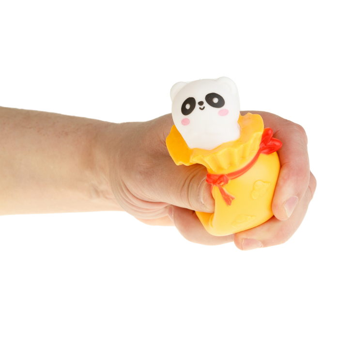 Игрушка-антистресс 1Toy Жмяка Выскочка Панда 5,6х5,6х6,2 см, оранжевый