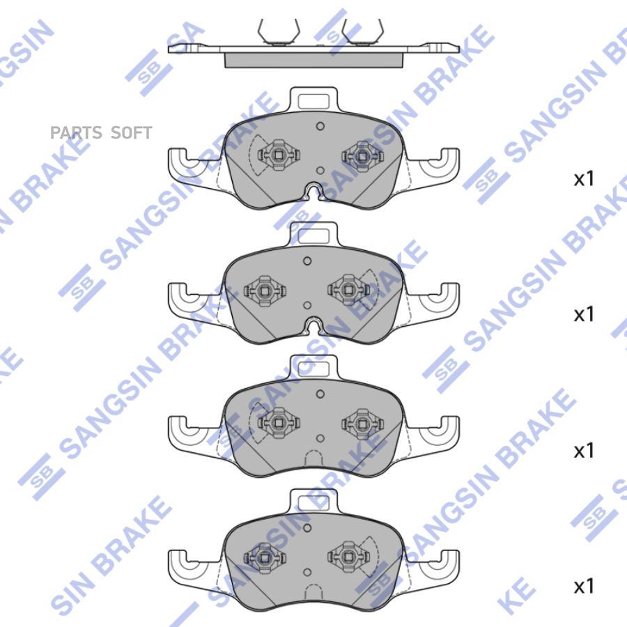 Тормозные колодки Sangsin brake передние SP4519