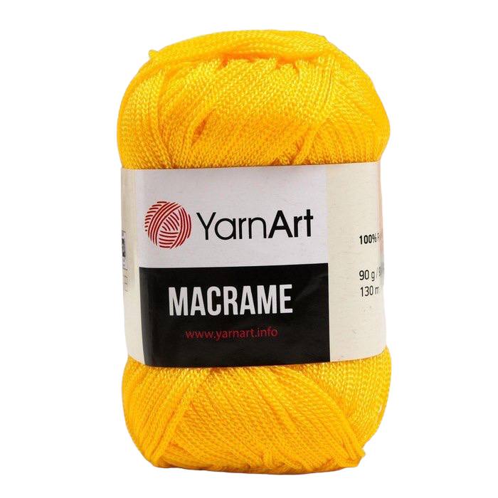 

Пряжа YarnArt Macrame, 100% полиэстер, 130 м/90 гр, (142 желтый), "Macrame", 100% полиэстер, 130 м/90 гр, (142 желтый)
