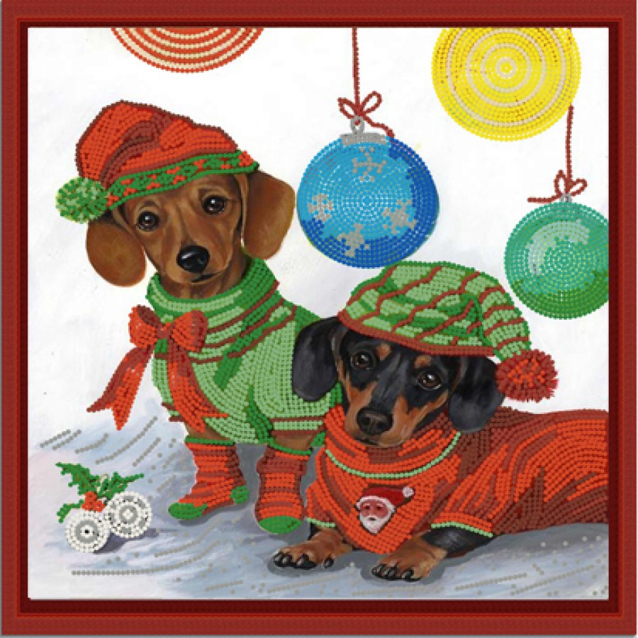 

Канва для вышивки Конёк (бисер), Таксы, 25х25 см, Разноцветный, (бисер), Таксы, 25х25 см