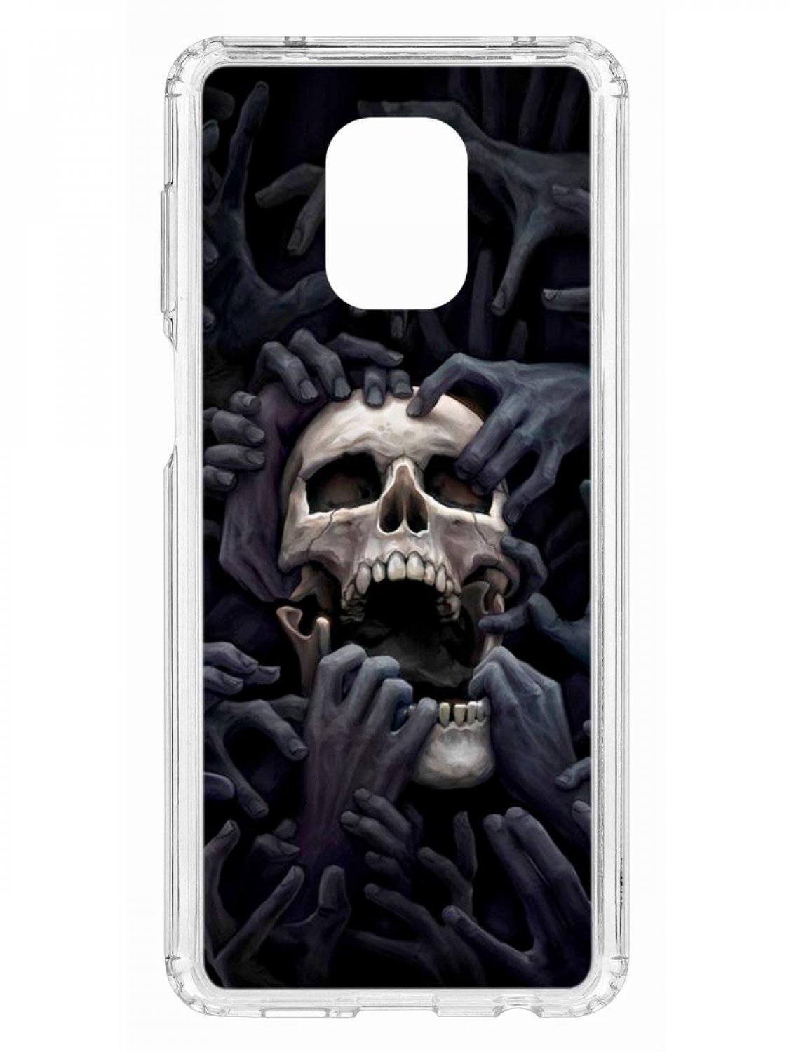 Чехол на Redmi Note 9 Pro/9s/9 Pro Max Kruche Print Skull Hands,противоударный бампер