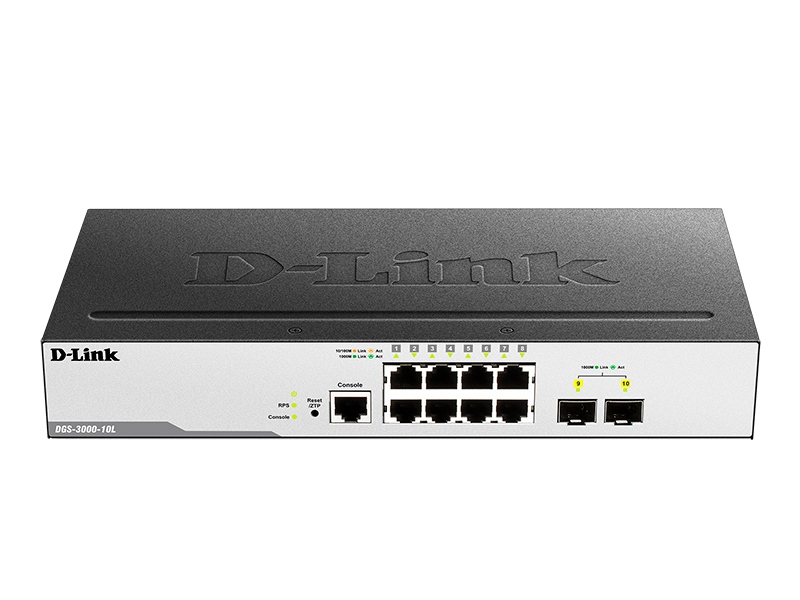 

Коммутатор D-Link SMB DGS-3000-10L DGS-3000-10L/B1A черный, DGS-3000-10L