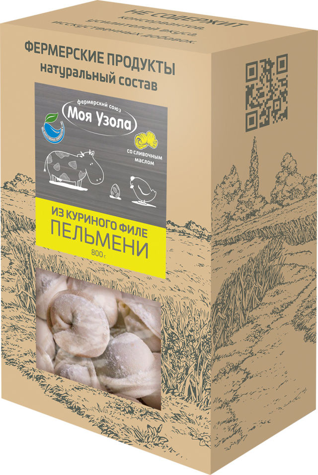 

Пельмени Моя узола из куриного филе 800г