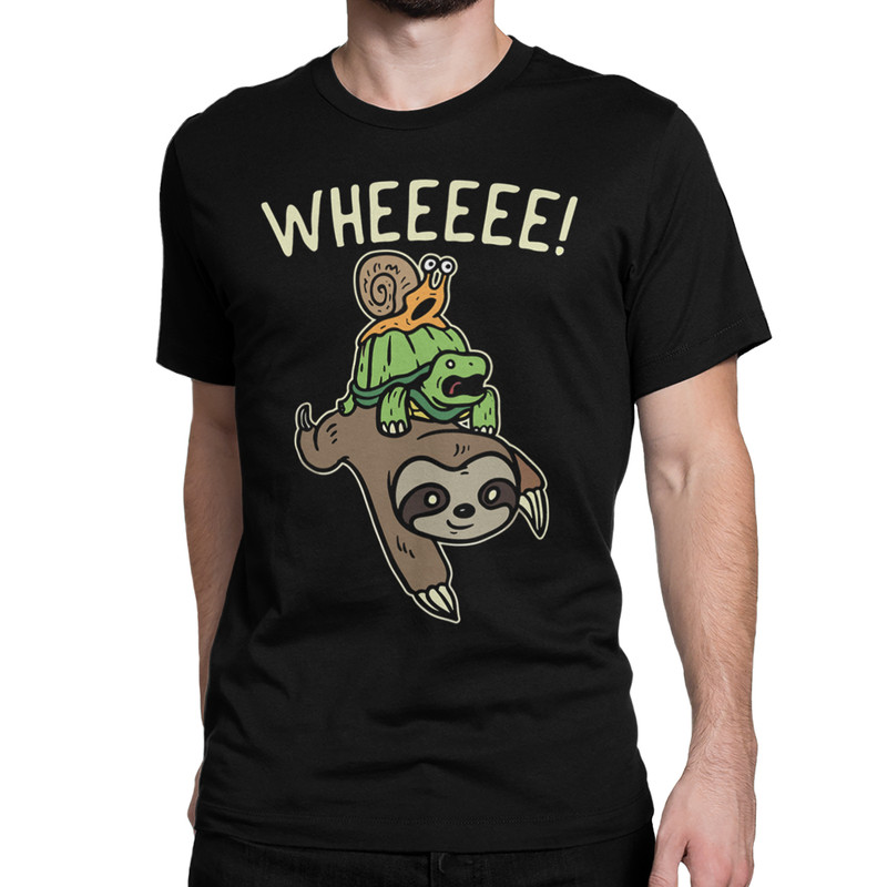 

Футболка мужская Dream Shirts Ленивец Черепаха и Улитка 54986622 черная L, Ленивец Черепаха и Улитка 54986622