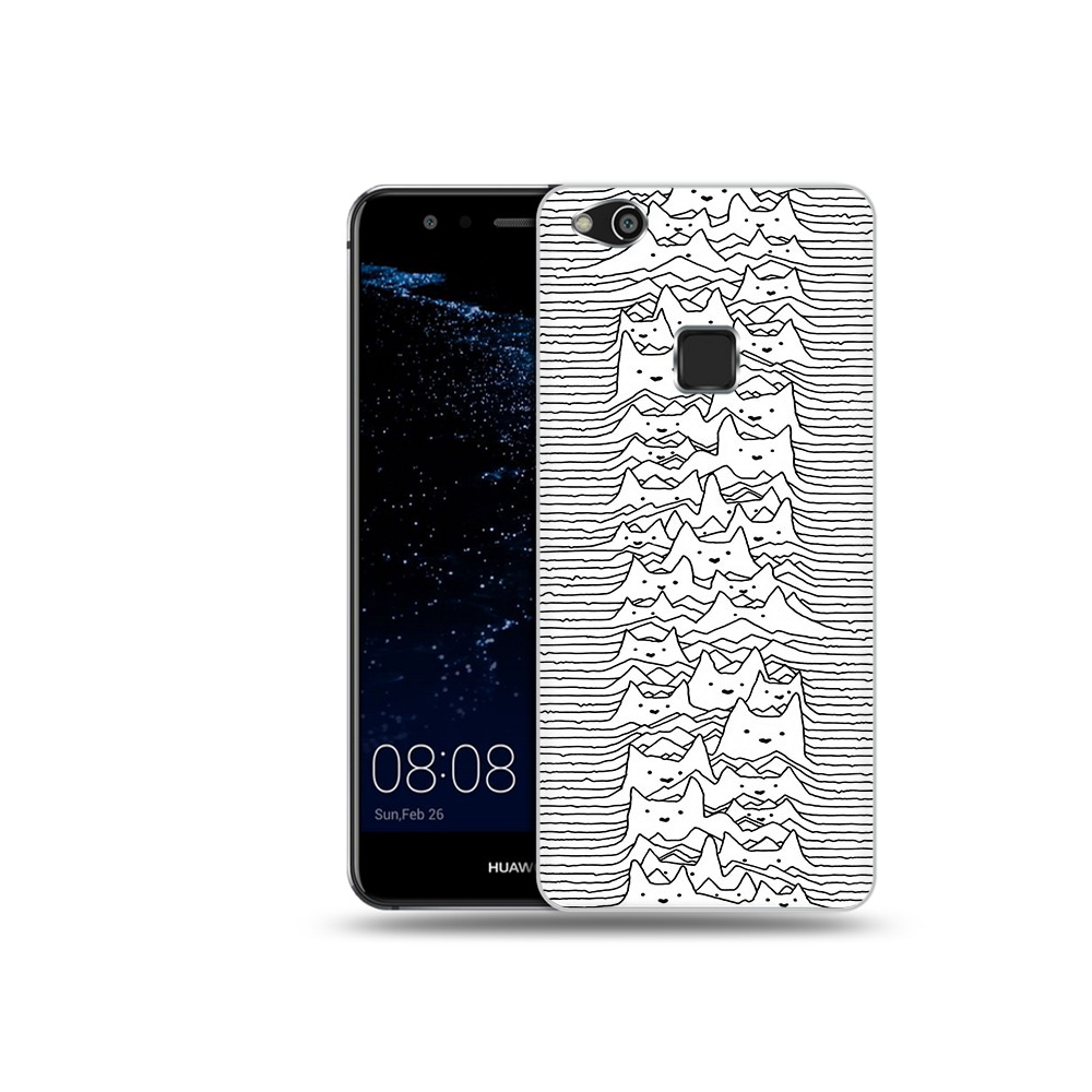 

Чехол MyPads Tocco для Huawei P10 Lite черно белые коты 3D (PT62135.59.682), Прозрачный, Tocco