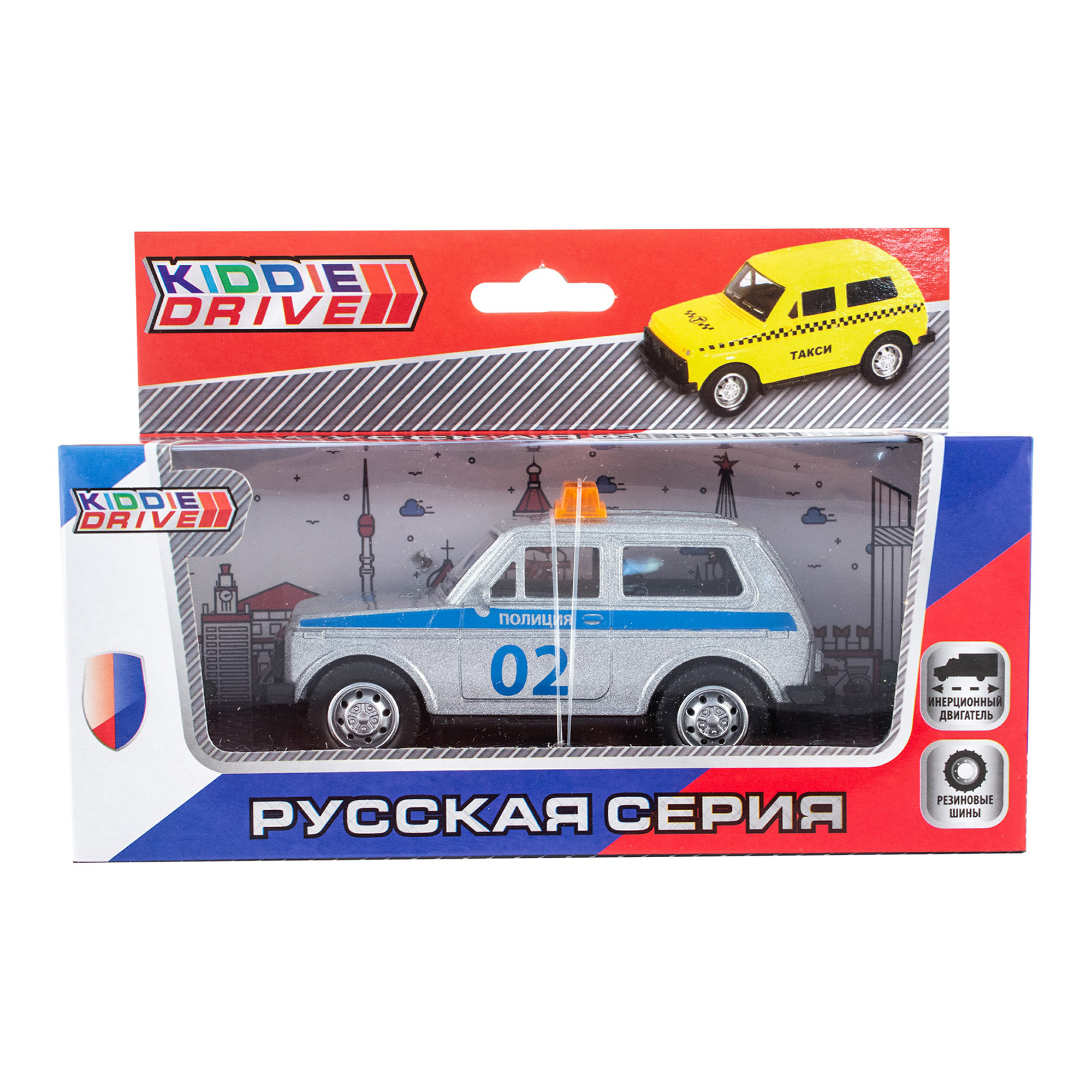 

Машинка инерционная Kiddie Drive Внедорожник МВД 11 см в ассортименте