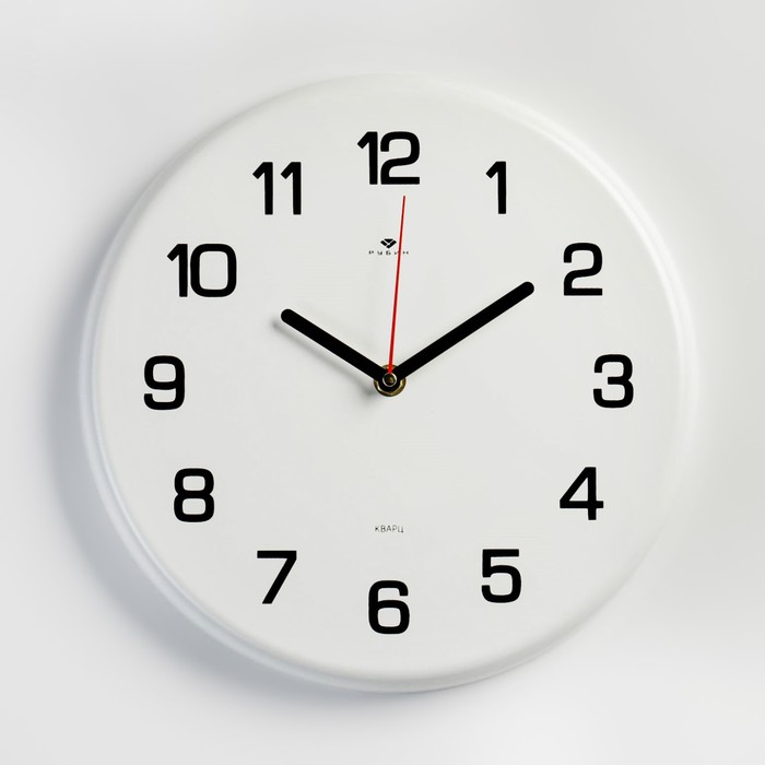 

Часы настенные, серия: "Классика", дискретный ход, d=27 см, белые, Классика