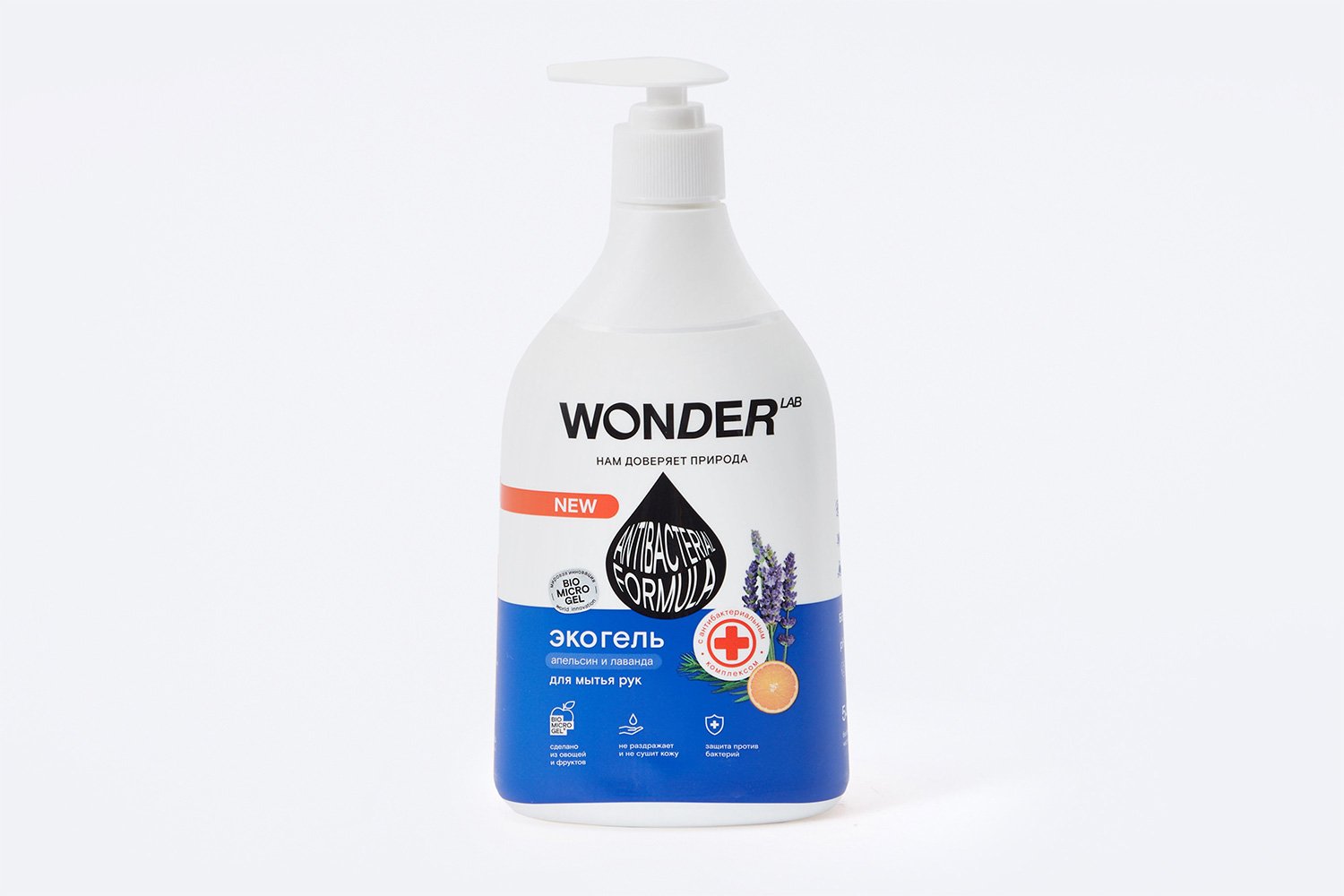 Экогель для мытья рук с антибактериальным комплексом WONDER LAB