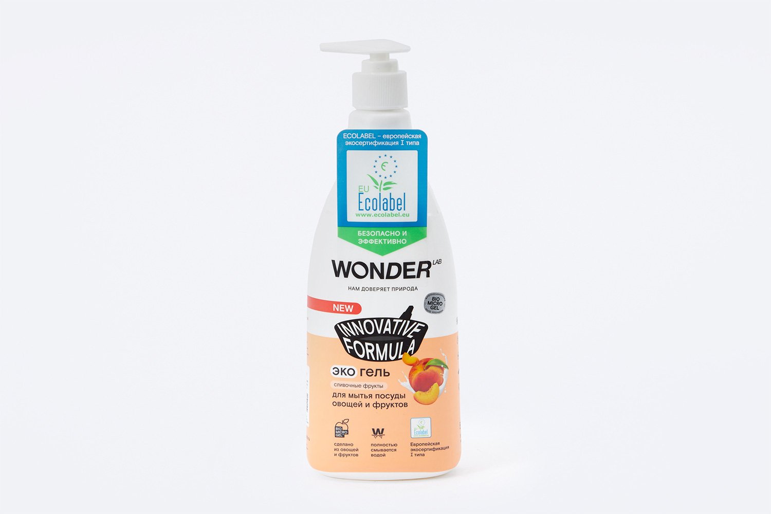 

Экогель для мытья посуды, овощей и фруктов WONDER LAB