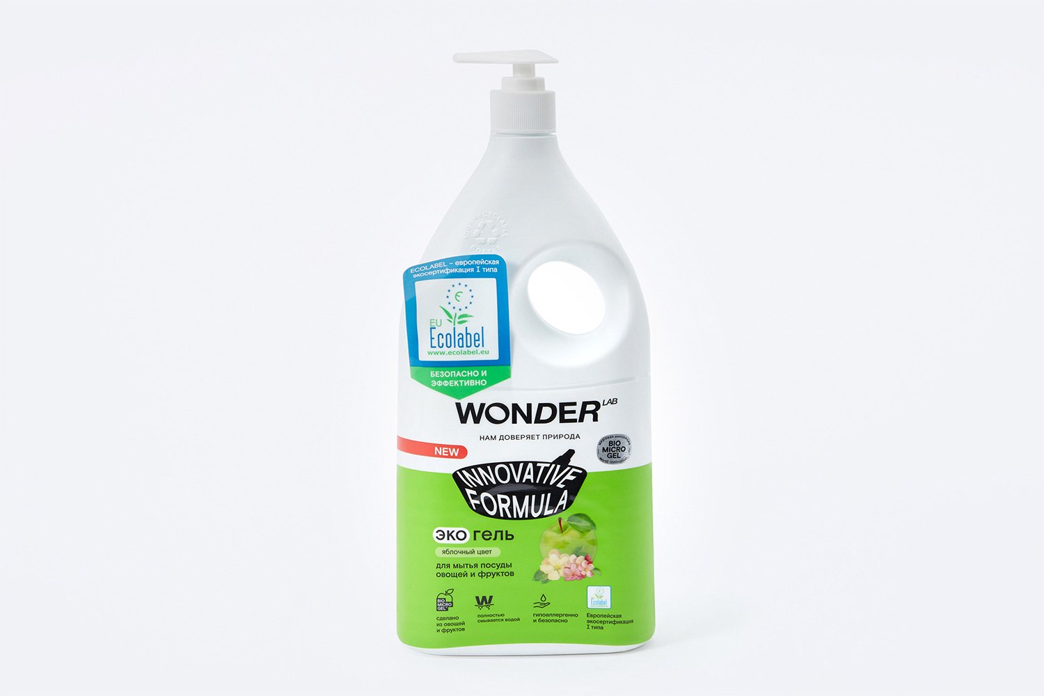 

Экогель для мытья посуды, овощей и фруктов WONDER LAB