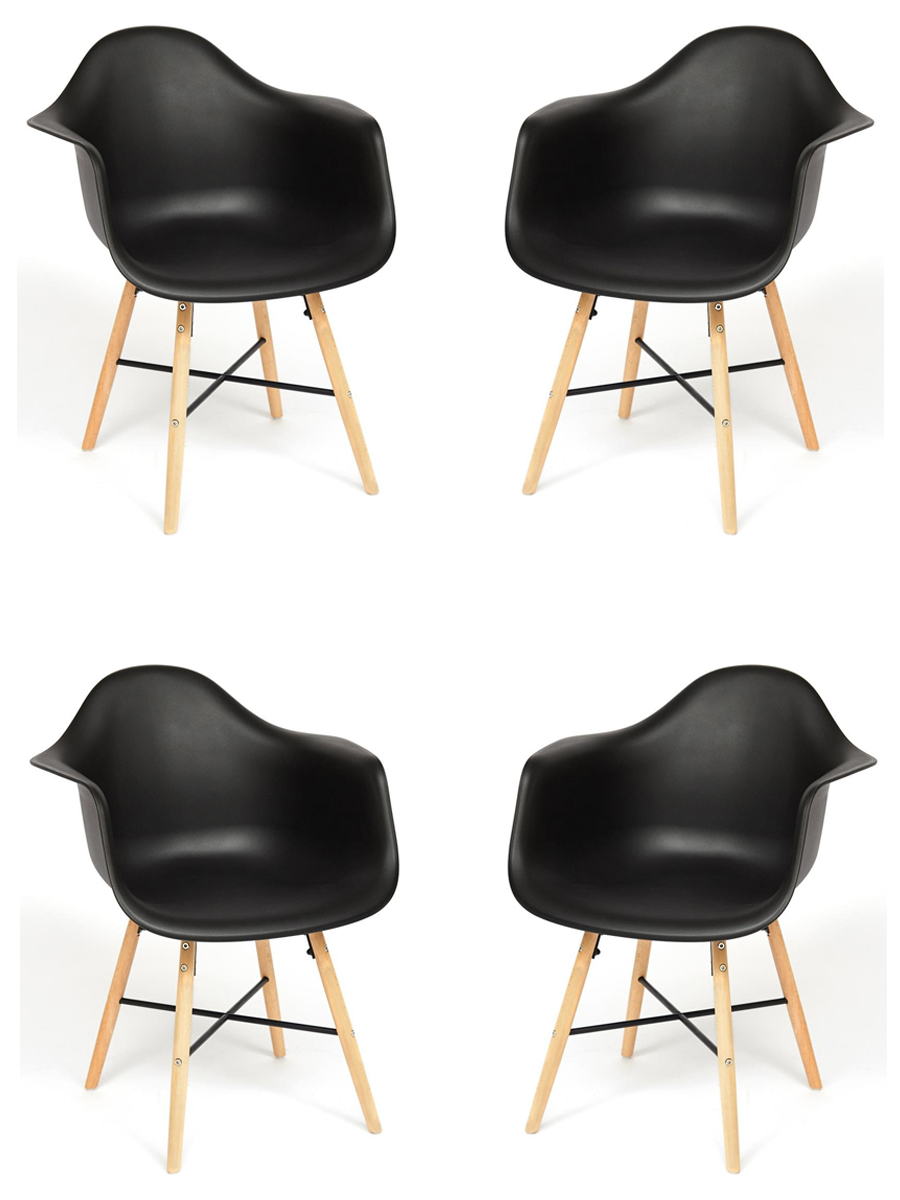 фото Комплект кресел (4 шт.) tetchair cindy (eames) (mod. 919) черный