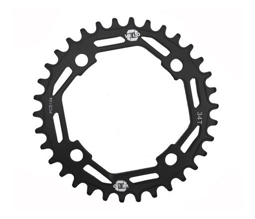 

Звезда VELO NARROW/WIDE 104BCD 34T, стальная, износостойкая, Черный, VELO NW