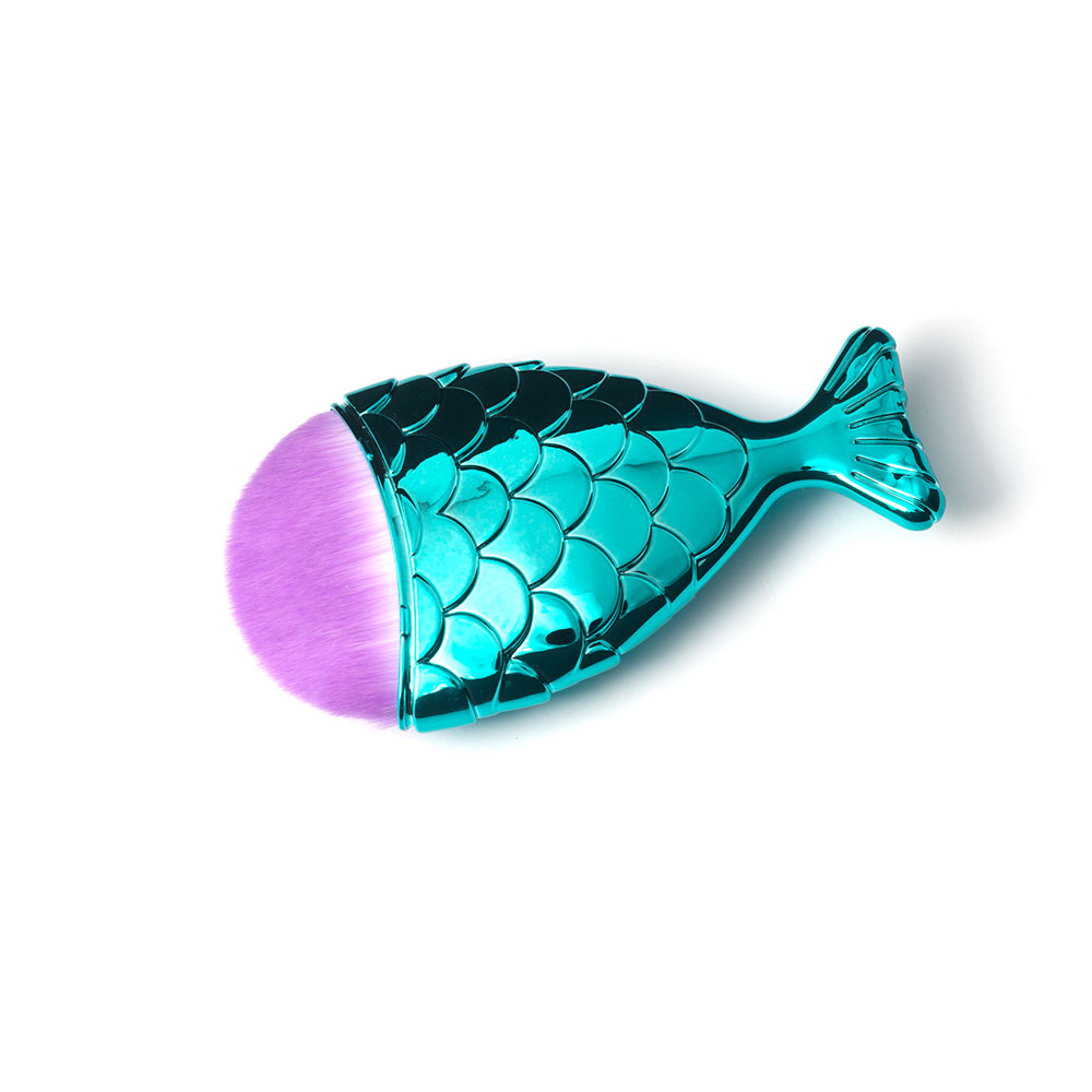 Кисть-рыбка бирюзовая - L аппликация из тишью рыбка