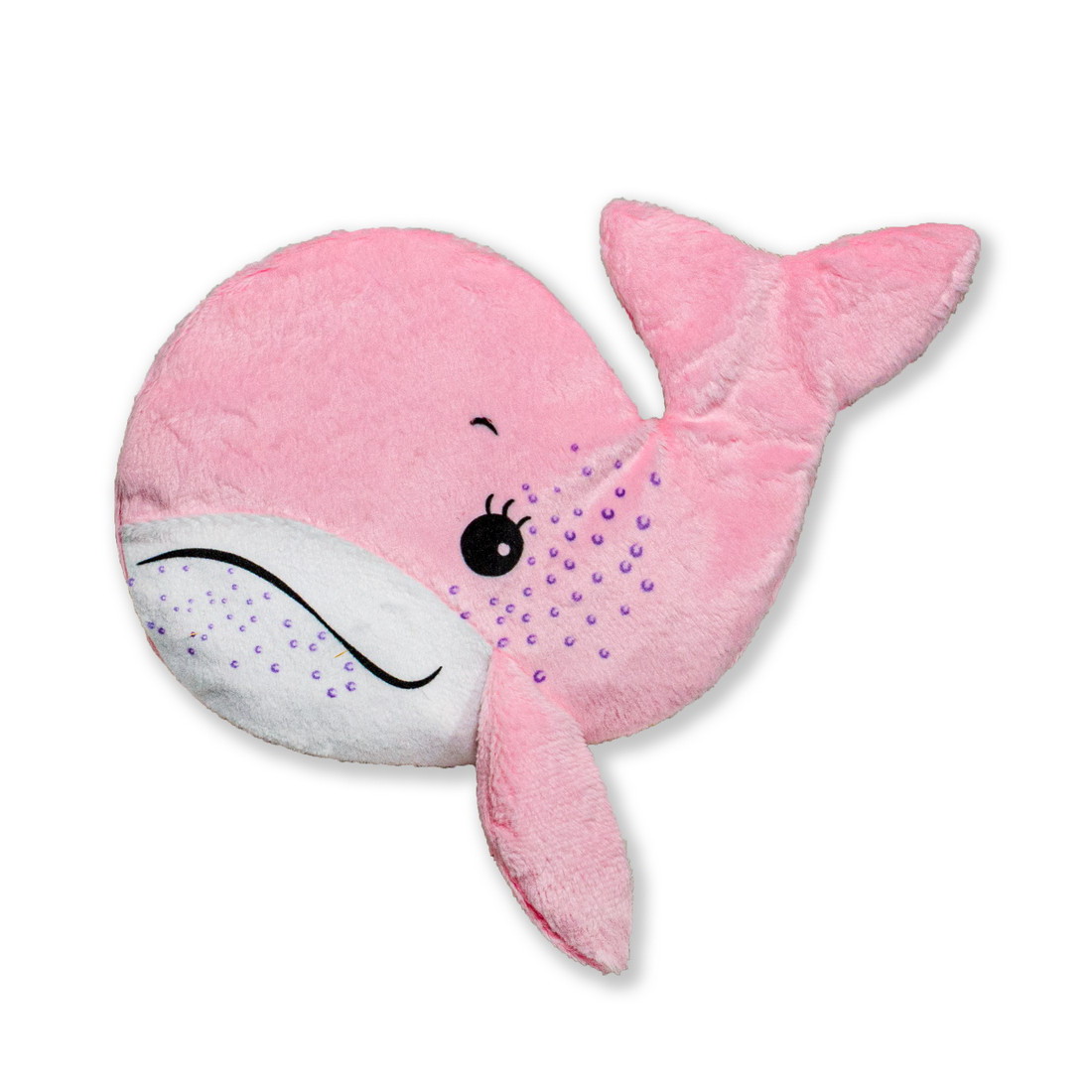 фото Игрушка-грелка с вишневыми косточками штучки, к которым тянутся ручки кит, розовый