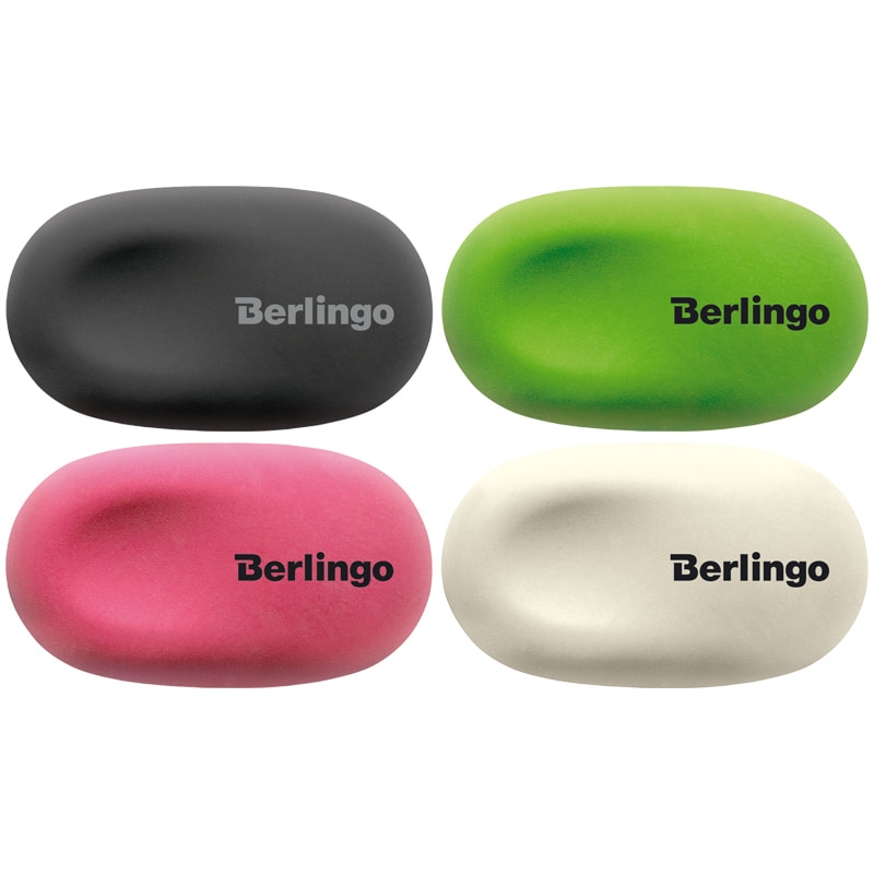 

Ластик Berlingo "Ergonomic", овальный, термопластичная резина, 50*30*8мм, Зеленый;розовый;белый;черный, Blc_00240