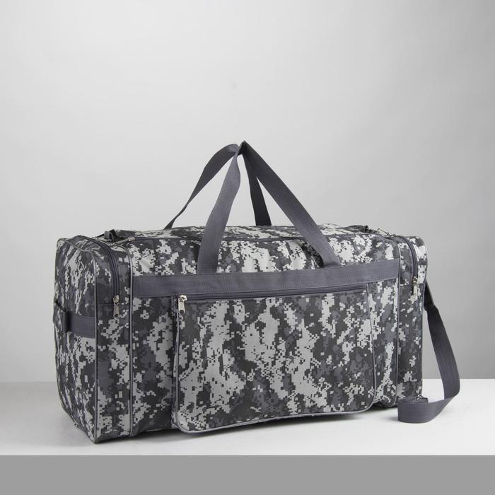 Дорожная сумка мужская ЗФТС Р00002456, камуфляж, серый