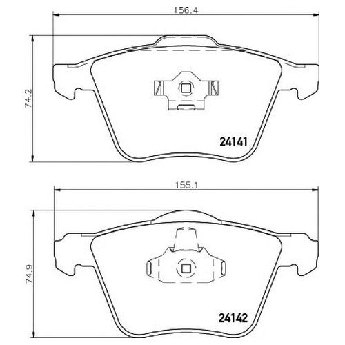 

Комплект передних тормозных колодок Hella 8DB355011721 для Volvo XC90 I