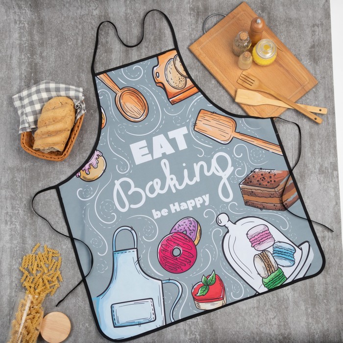 

Фартук Этель "Baking", 70x68 см, 100% п/э, Серый
