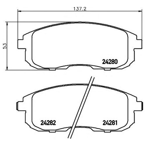 

Комплект передних тормозных колодок Hella 8DB355012901